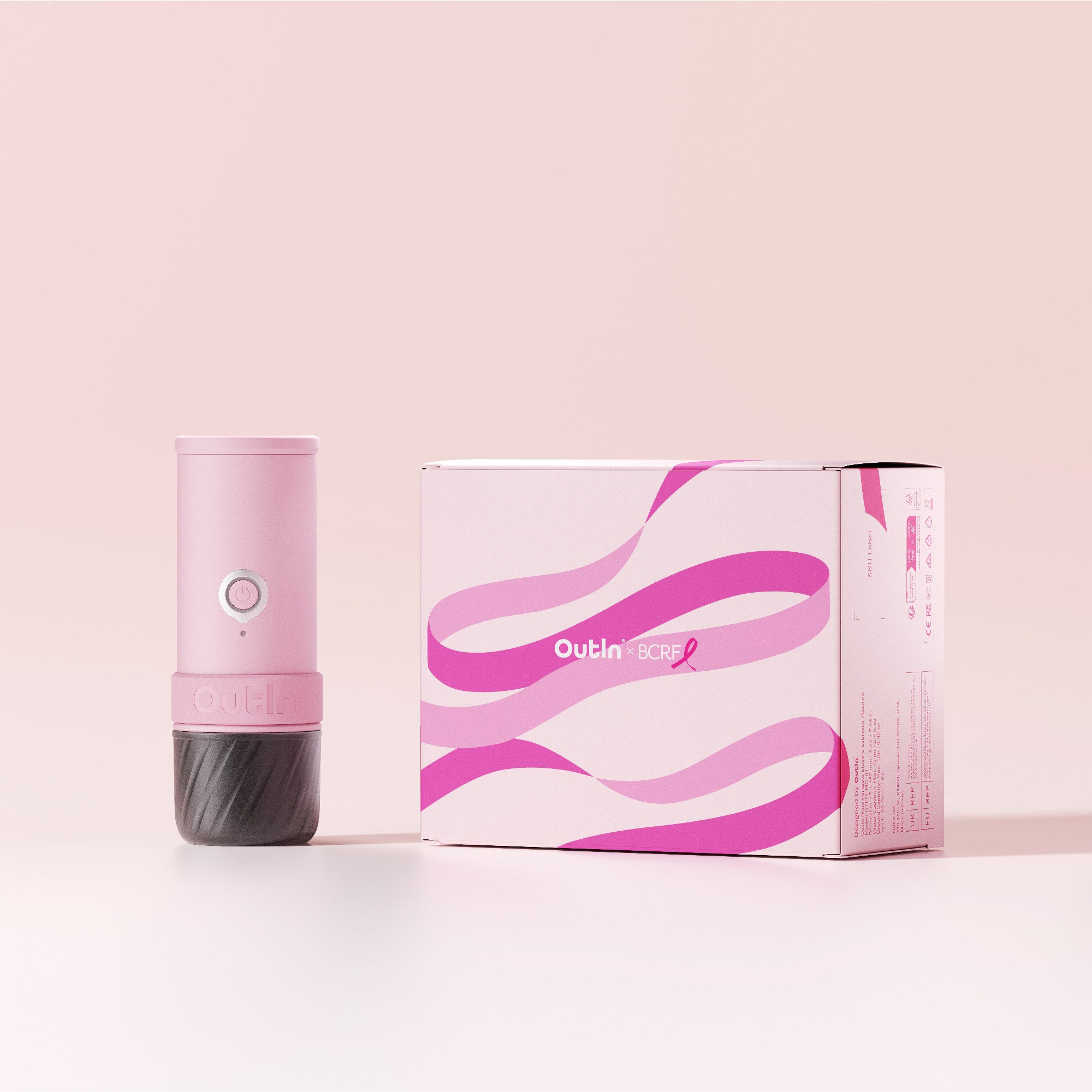 OutIn Mino Machine à expresso électrique portable (Rose Clay) X BCRF